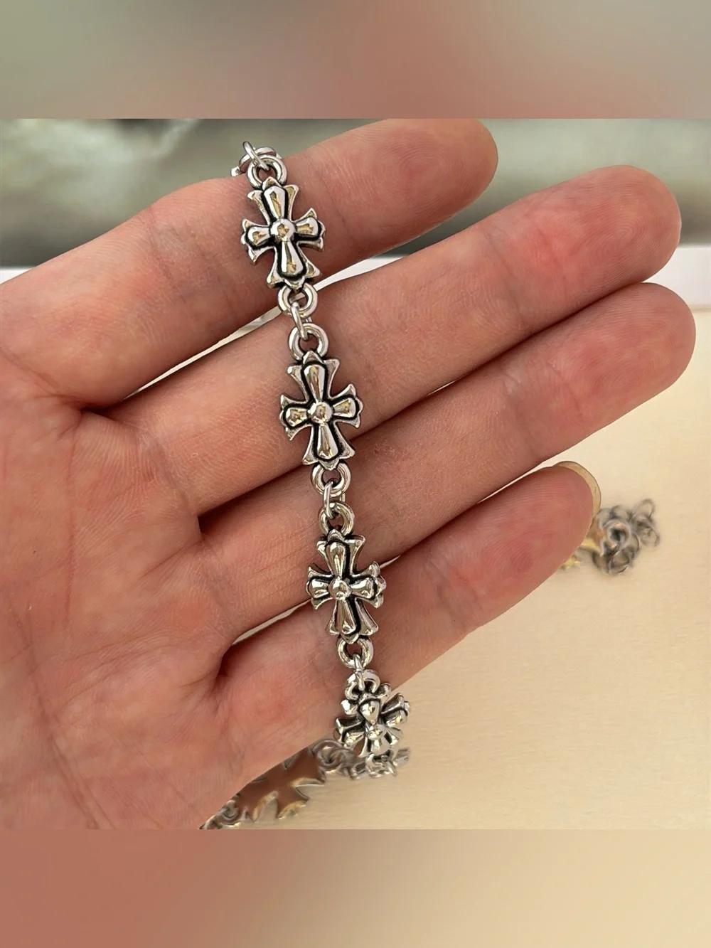 Cross Link Chain Necklace for Men Women Punk Hip Hop Streetwear Unisex Necklace